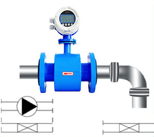 Electromagnetic flowmeter manual grounding and installation diagram