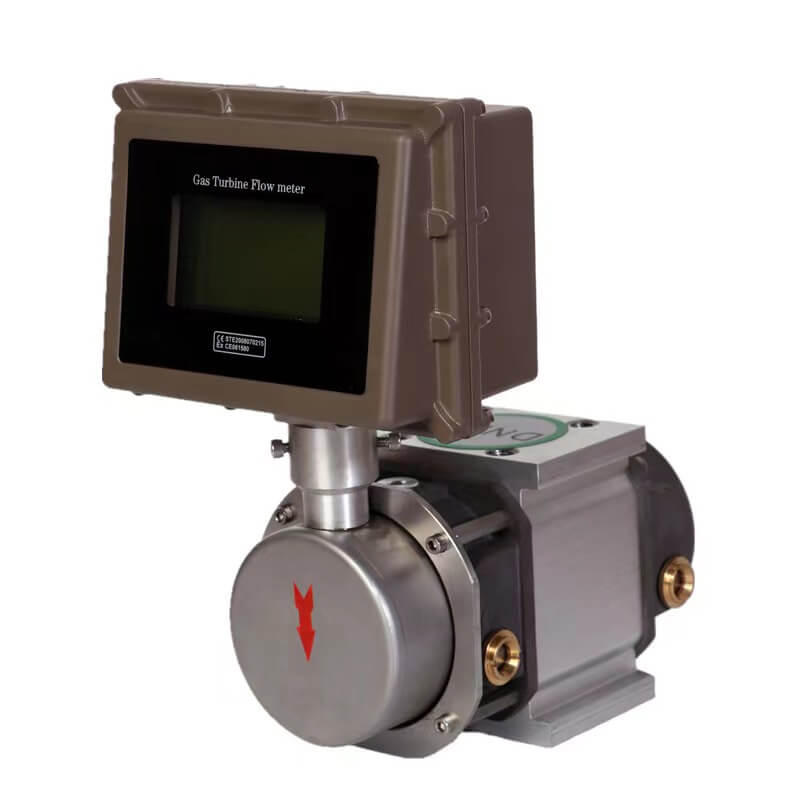 Gas roots flow meter with figure eight rotors and mechanical counter