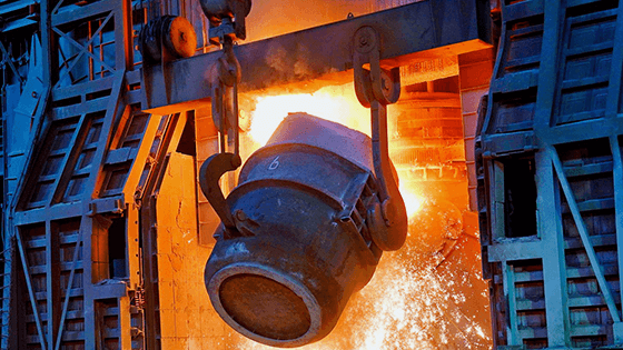 Balanced orifice flow meter used on high temperature gas in a metallurgy plant